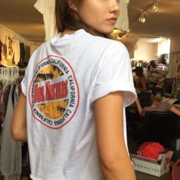 Brandy Melville Los Angeles California Logo Tshirt - Picture 2 of 10